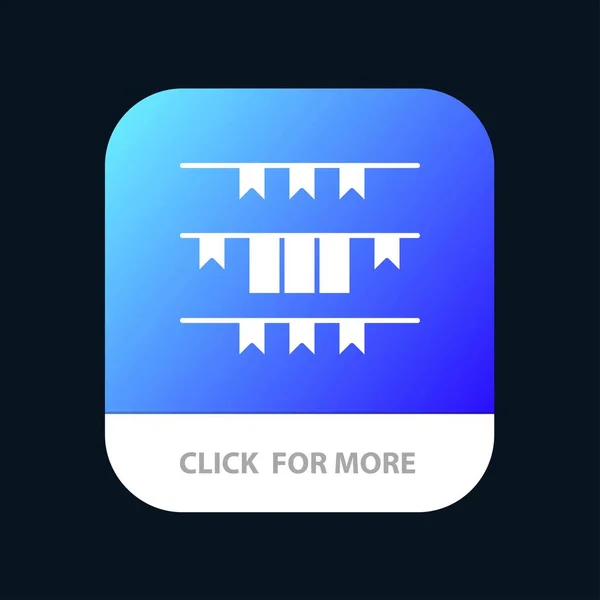 Banner, Bandeira, Garland, Irlanda, Irish Mobile App Button. Android — Vetor de Stock
