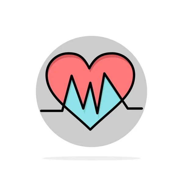 医療,心臓,ハートビート,パルス抽象サークルの背景フラット — ストックベクタ