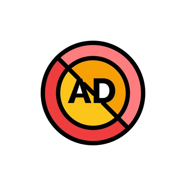 Annons, annons block, annons, annonsering, block platt färg ikon — Stock vektor