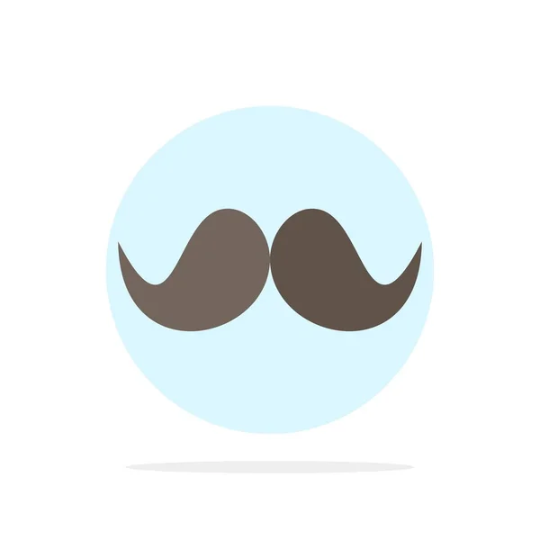 Schnurrbart, Hipster, movember, männlich, Männer flache Farbe Symbol Vektor — Stockvektor