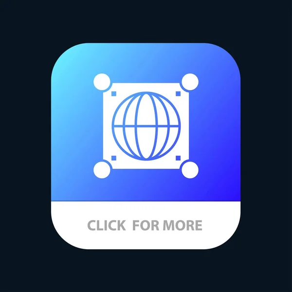 Globo, Global, Mundo, Ciência Mobile App Botão. Android e IOS —  Vetores de Stock
