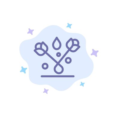 Dekorasyon, Paskalya, bitki, lale mavi soyut bulut Bac simgesi