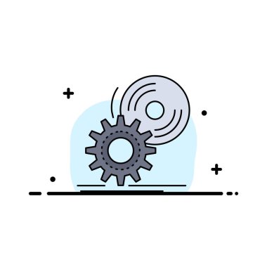 cd, disk, yükleme, yazılım, dvd Düz Renk Simge Vektör