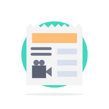 Belge, Temel, Video, Kamera Soyut Daire Arka Plan Düz c