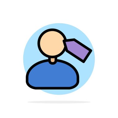 Etiket, Mark, Yele, Çalışma Soyut Daire Arka Plan Düz renk Simgesi