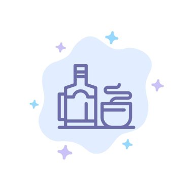 Çay, Fincan, Sıcak, Soyut Bulut Arka Plan Otel Mavi Simge