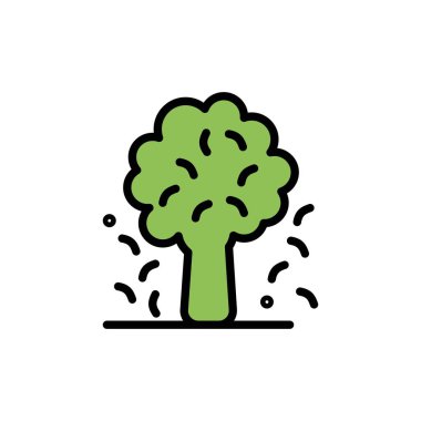 Ağaç, Elma, Elma Ağacı, Doğa, Bahar Düz Renk Simgesi. Vektör