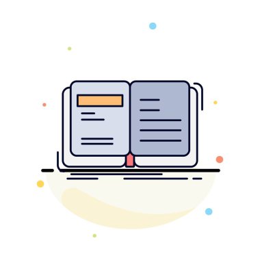 Yazar, kitap, açık, hikaye, hikaye anlatımı Düz Renk Simge Vektör