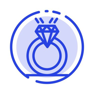 Yüzük, Elmas, Teklif, Evlilik, Aşk Mavi Noktalı Çizgi Ic