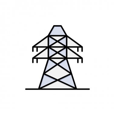 Elektrik, Enerji, Şanzıman, İletim Kulesi Düz Renk
