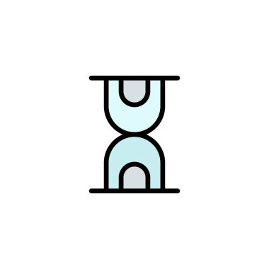 Cam, Saat, Yükleme İş Logo Şablonu. Düz Renk