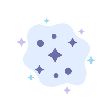 Soyut Bulut Arka Planda Galaksi, Uzay, Yıldızlar Mavi Simgesi