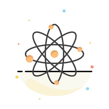 Atom, Kimya, Molekül, Laboratuvar Soyut Düz Renk Simgesi T