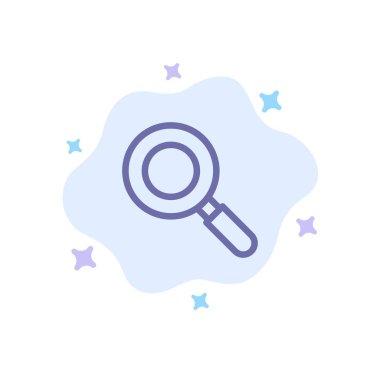 Soyut Bulut Arka Planında Arama, Araştırma, Mavi Simge Bul