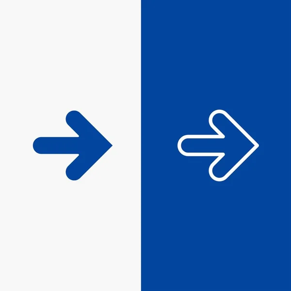 Flèche, Avant, Flèches, Ligne droite et Glyphe Icône solide Interdiction bleue — Image vectorielle