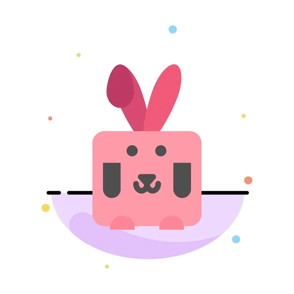Bunny, Velikonoce, králíček, sváteční abstraktní šablona s barevnou ikonou — Stockový vektor