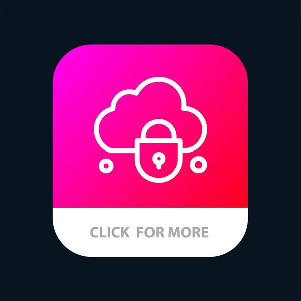 Internet, Cloud, Verrouillage, Bouton d'application mobile de sécurité. Android et moi — Image vectorielle