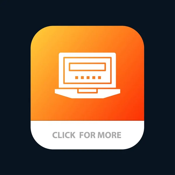 Laptop, Computer, Hardware, Bildung mobile App-Icon-Design — Stockvektor