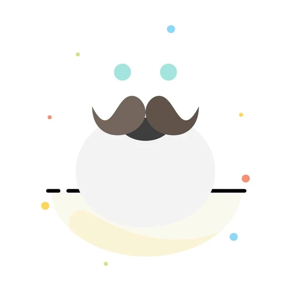 Moustache, Hipster, movember, Santa, Beared Flat Color Icon Vect — Image vectorielle