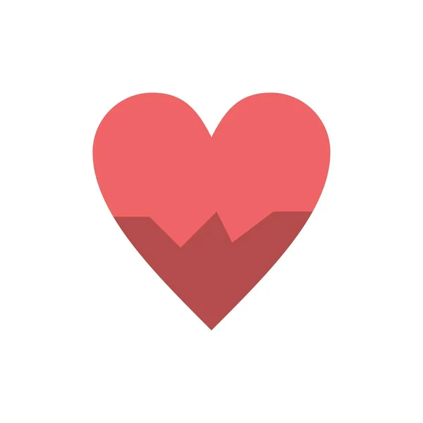 Corazón Amor Latido Icono Color Plano Piel Banner Icono Vectorial — Vector de stock