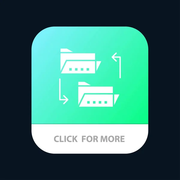 Dossier, Document, Fichier, Partage de fichiers, Partage Bouton d'application mobile . — Image vectorielle
