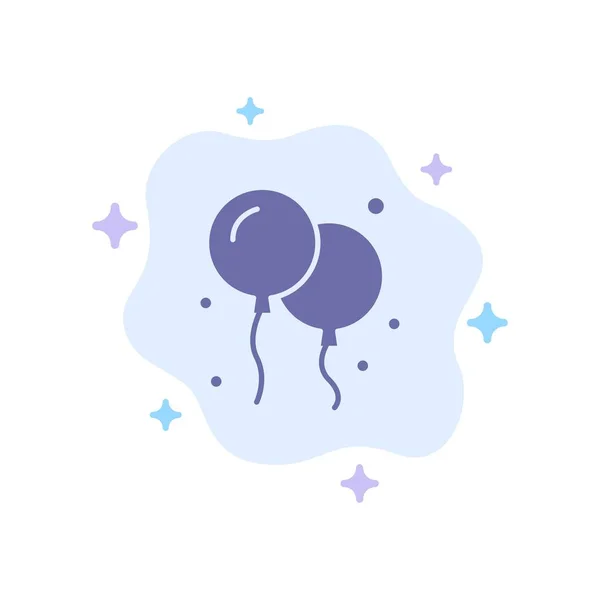 Balon, latać, Kanada niebieski ikona na abstrakcyjne chmura tło — Wektor stockowy