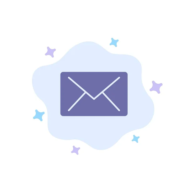 Email, Correio, Mensagem Ícone Azul em Fundo de Nuvem Abstrata — Vetor de Stock