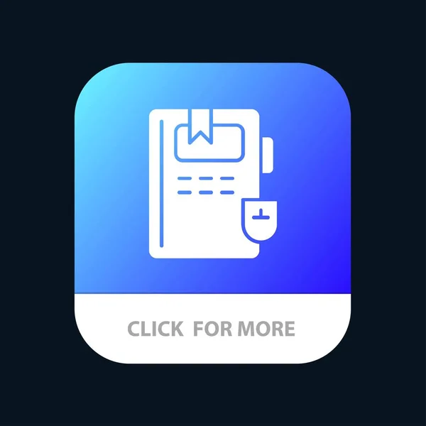 Книга, освіта, кнопка мобільного додатку знань. Android і IOS Gl — стоковий вектор