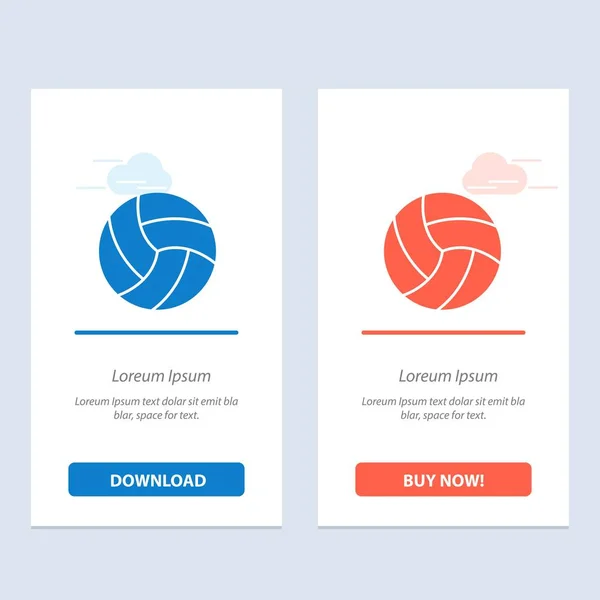 Ball, Volley, Volleyball, Sport  Blue and Red Download and Buy N