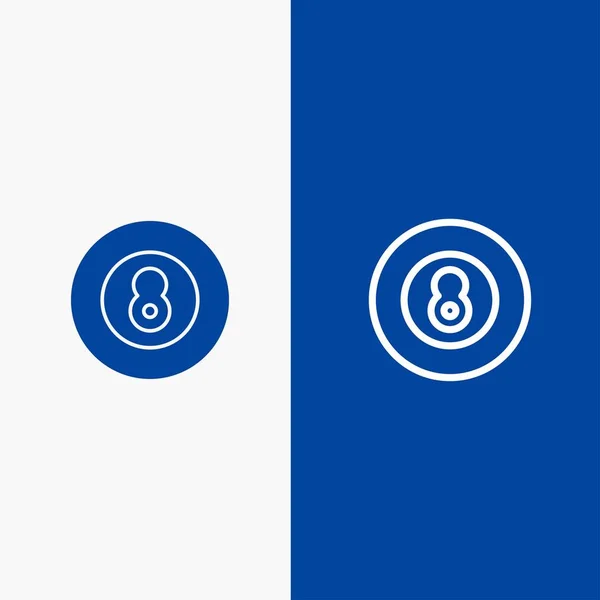 Мяч, бейсбол, игра, спортивная линия и голубая икона — стоковый вектор