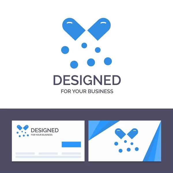 Creative Business Card and Logo template Oil, Nutrients Capsules Royalty Free Stock Vectors