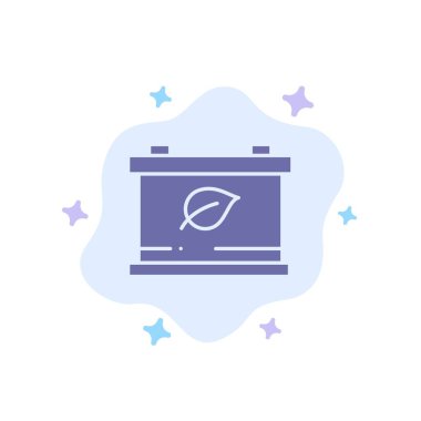 Soyut Bulut Arka Planında Pil, Kaydet, Yeşil Mavi Simge