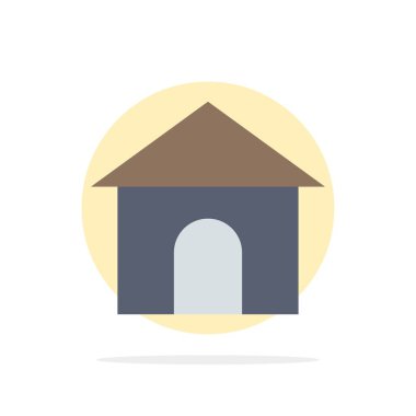 Bina, Hortum, Ev, Dükkan Soyut Daire Arka Plan Düz colo