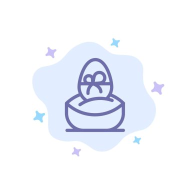 Hediye, Haşlanmış, Paskalya, Yumurta, Soyut Bulut Geri Gıda Mavi Simge