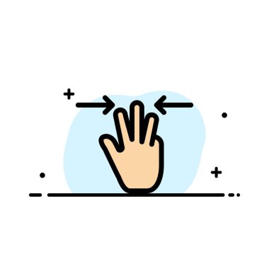 Jestler, El, Mobil, Üç Parmak İş Düz Hat Dolu