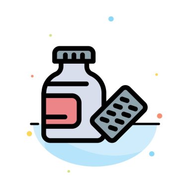 Tıp, Tıp, Bilim Soyut Düz Renk Simgesi Şablon