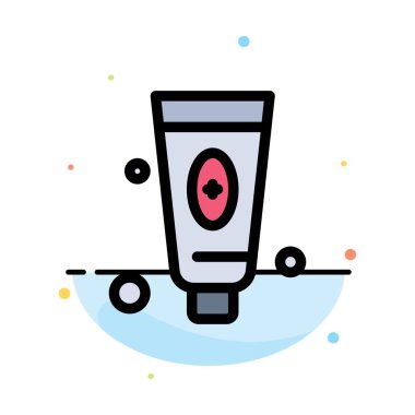 Güzellik, Kozmetik, Yüz, Köpük Soyut Düz Renk Simgesi Şablon