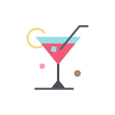 Cam, İçecek, şarap, bahar düz renk simgesi. Vektör simgesi afiş 