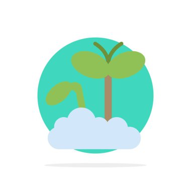 Büyüme, Artış, Olgunluk, Bitki Soyut Daire Arka Plan Fla