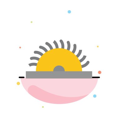 İnşaat, Testere, Alet, Gereçler Soyut Düz Renk Simgesi Templ