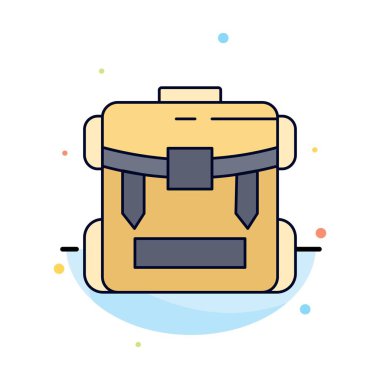 çanta, kamp, fermuar, yürüyüş, bagaj Düz Renk Simge Vektör