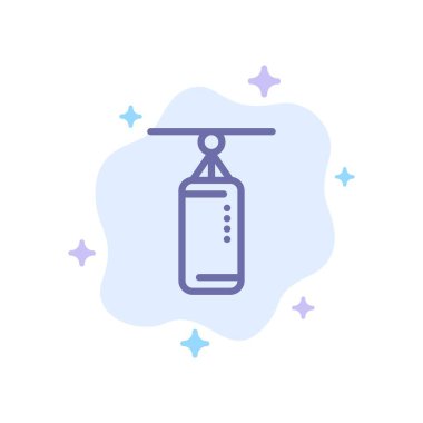 Çanta, Boks, Punch çanta, Soyut Bulut Bac Üzerinde Mavi Simge Punching