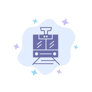 Tren, Kamu, Hizmet, Araç Mavi Simge Soyut Bulut Geri