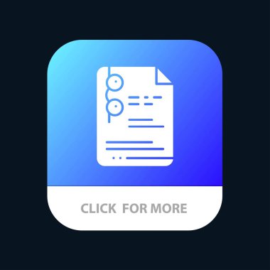 Dosya, Belge, Okul, Eğitim Mobil Uygulama Düğmesi. Android ve