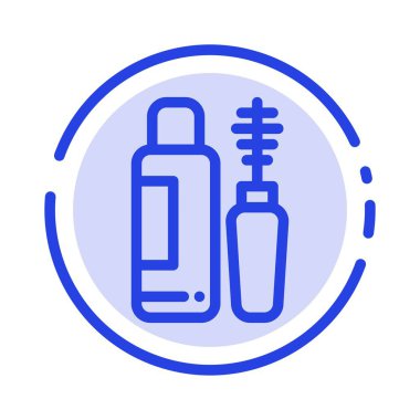 Maskara, Gölge, Göz, Şişe Mavi Noktalı Çizgi Simgesi