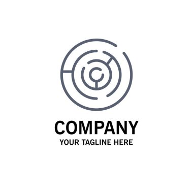 Circle, Circle Maze, Labirent, Labirent İş Logo Şablonu. Fla