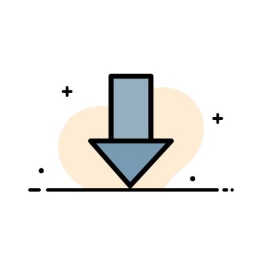 Ok, Aşağı, Aşağı Ok, Yön İş Düz Hat Dolu Ic