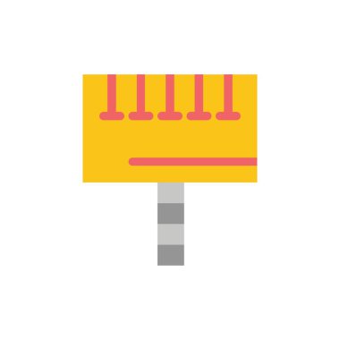 Reklam, Reklam, Pano, Tabela Düz Renk Simgesi. Vektör simgesi 