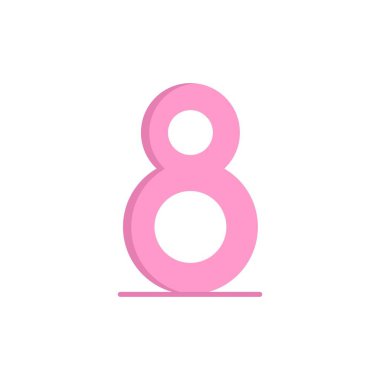 Sekiz, 8. Vektör simgesi afiş Şablonu