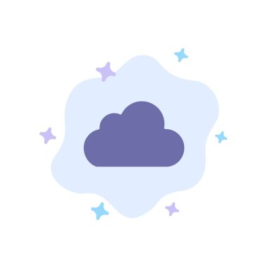 Bulut, veri, depolama, soyut bulutlar Backgro üzerinde bulutlu mavi simge